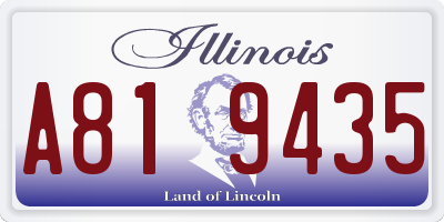 IL license plate A819435