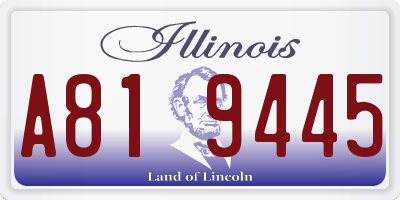 IL license plate A819445