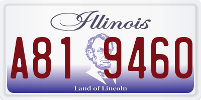 IL license plate A819460