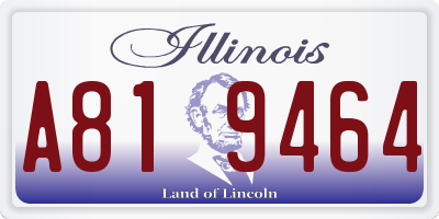 IL license plate A819464