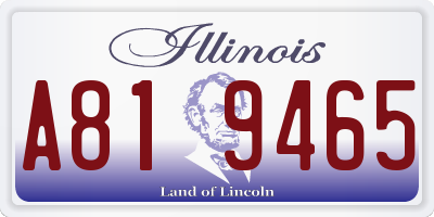 IL license plate A819465