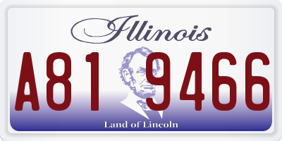 IL license plate A819466