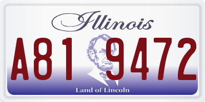 IL license plate A819472