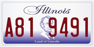 IL license plate A819491