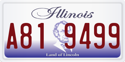 IL license plate A819499