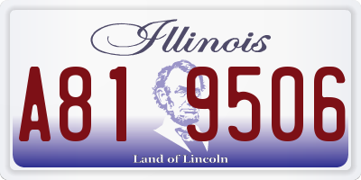 IL license plate A819506