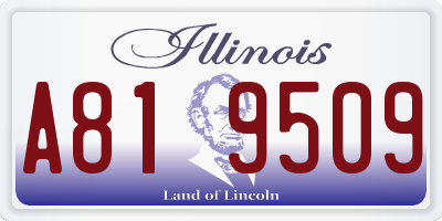 IL license plate A819509