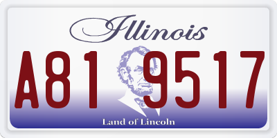 IL license plate A819517