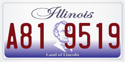IL license plate A819519