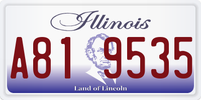 IL license plate A819535
