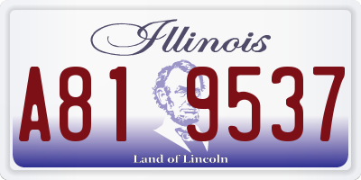IL license plate A819537