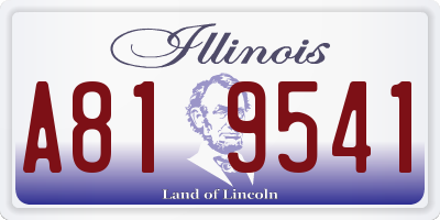 IL license plate A819541