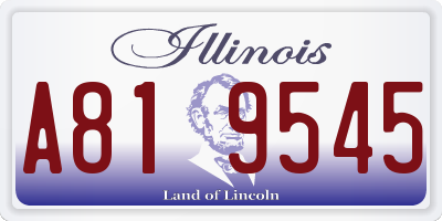 IL license plate A819545