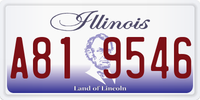 IL license plate A819546