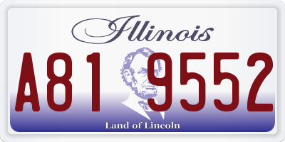 IL license plate A819552