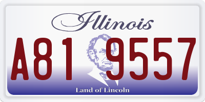 IL license plate A819557