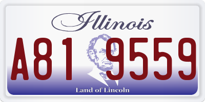 IL license plate A819559