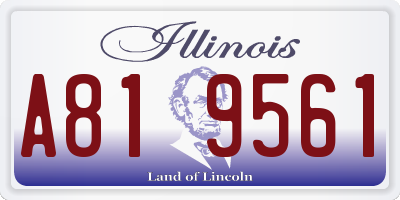 IL license plate A819561