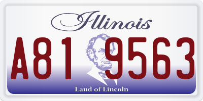 IL license plate A819563