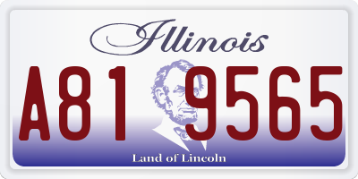 IL license plate A819565