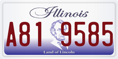 IL license plate A819585