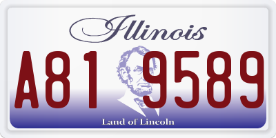 IL license plate A819589