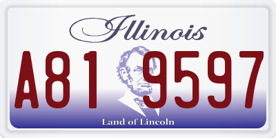 IL license plate A819597