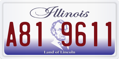 IL license plate A819611