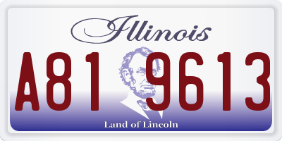IL license plate A819613