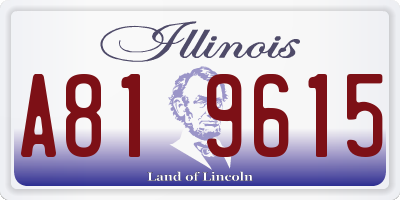 IL license plate A819615