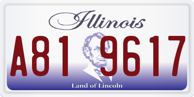IL license plate A819617