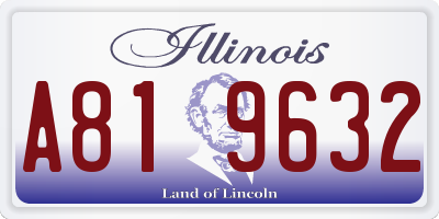 IL license plate A819632