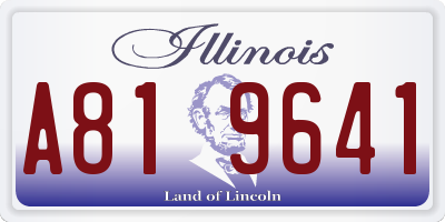 IL license plate A819641