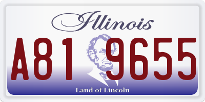 IL license plate A819655