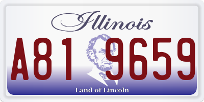 IL license plate A819659