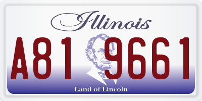 IL license plate A819661