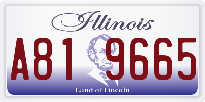 IL license plate A819665