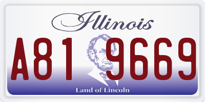 IL license plate A819669