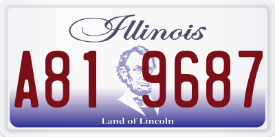 IL license plate A819687