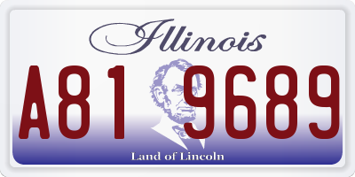 IL license plate A819689