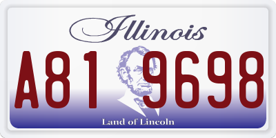 IL license plate A819698