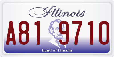 IL license plate A819710