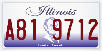 IL license plate A819712