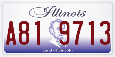 IL license plate A819713