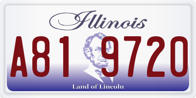 IL license plate A819720