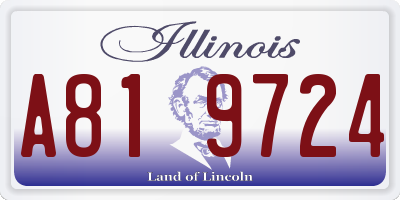 IL license plate A819724