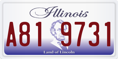 IL license plate A819731