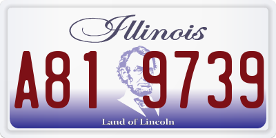 IL license plate A819739