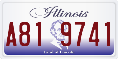 IL license plate A819741