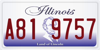 IL license plate A819757